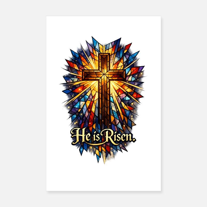 He is risen Poster 20x30 cm