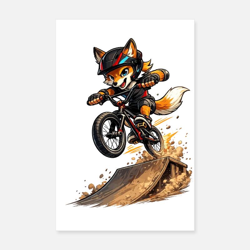 Cascade Fox BMX Jump Ramp Poster 20 x 30 cm