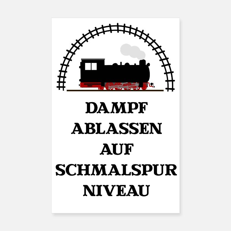 Dampf Ablassen Schmalspur Poster 20x30 cm
