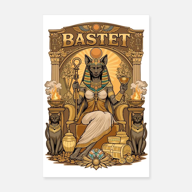 Trône de BASTET Poster 20 x 30 cm