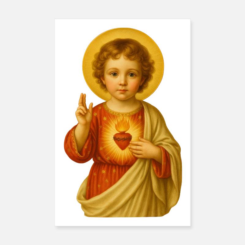 Kind mit Heiligem Herzen Poster 20x30 cm