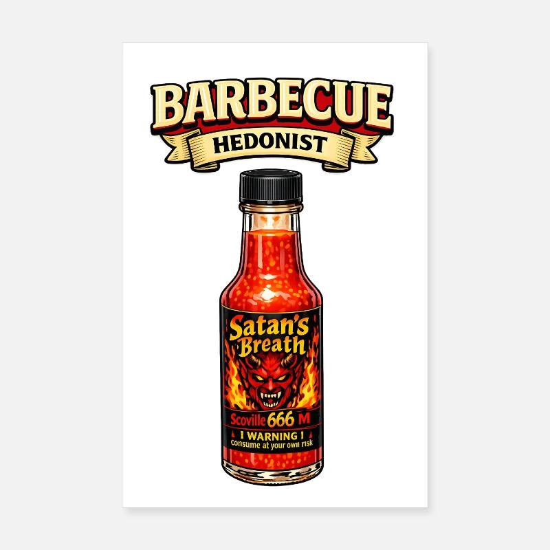 Barbecue Hedonist - Devil’s Breath Hot Sauce  Poster 20x30 cm