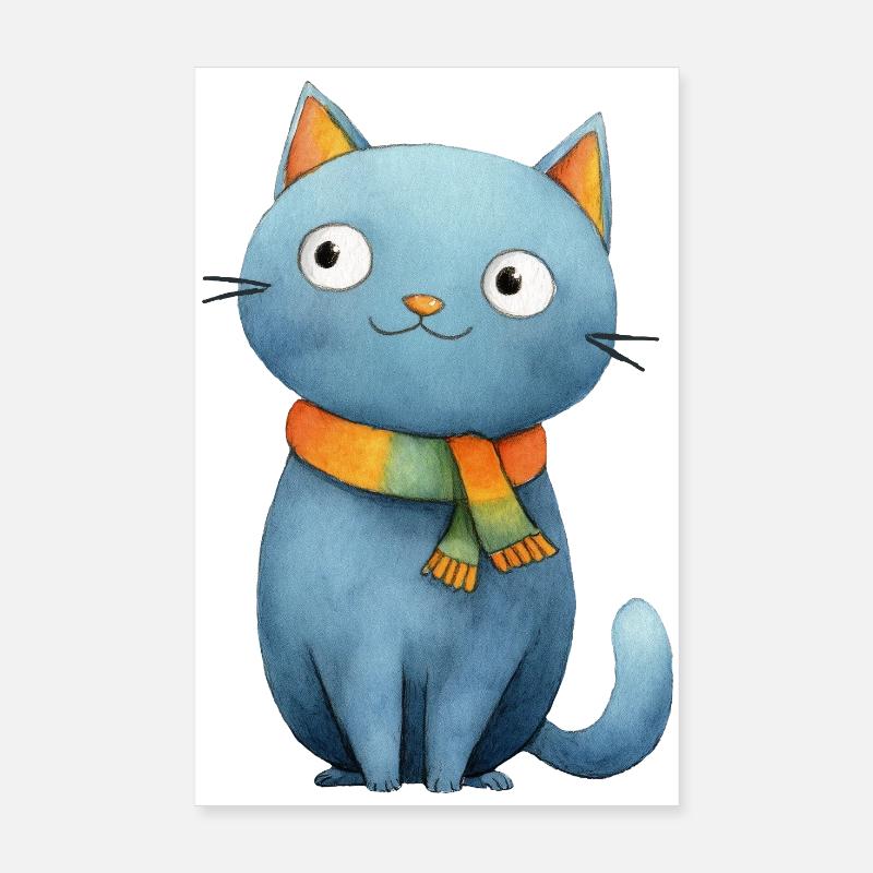 Little cat magic tale style Poster 8" x 12" (20x30 cm)