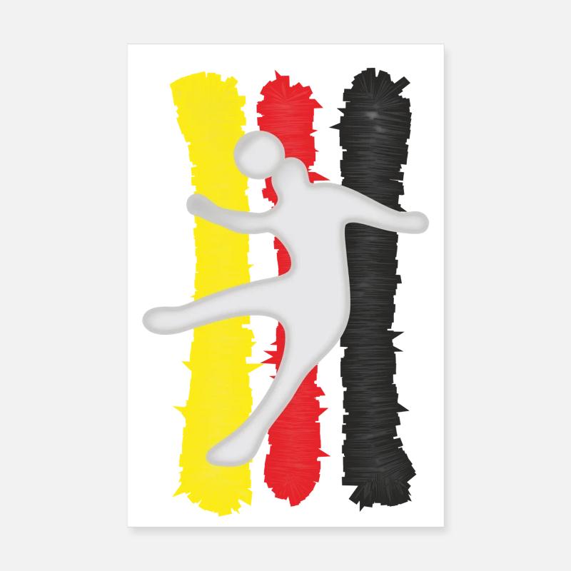 Fußball Logo - Poster 20x30 cm - Weiß