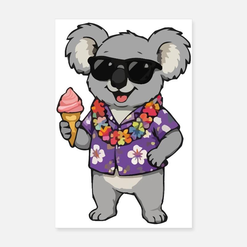 Koala Hawaii Eis Poster 20x30 cm