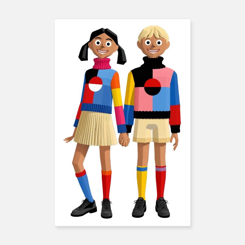 Kiki und Mimo Poster 20x30 cm