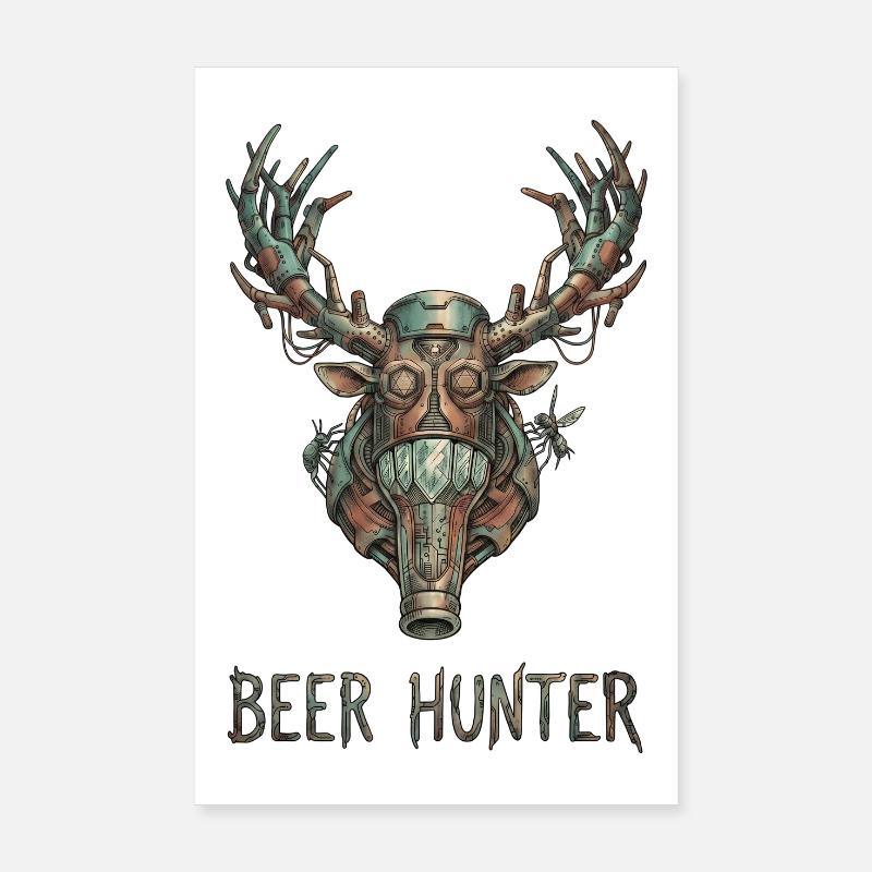 Steampunk-Bierjäger Poster 20x30 cm