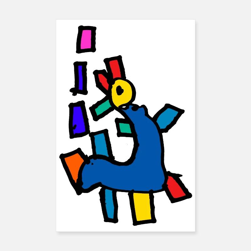 Dino - Poster 20x30 cm - Weiß