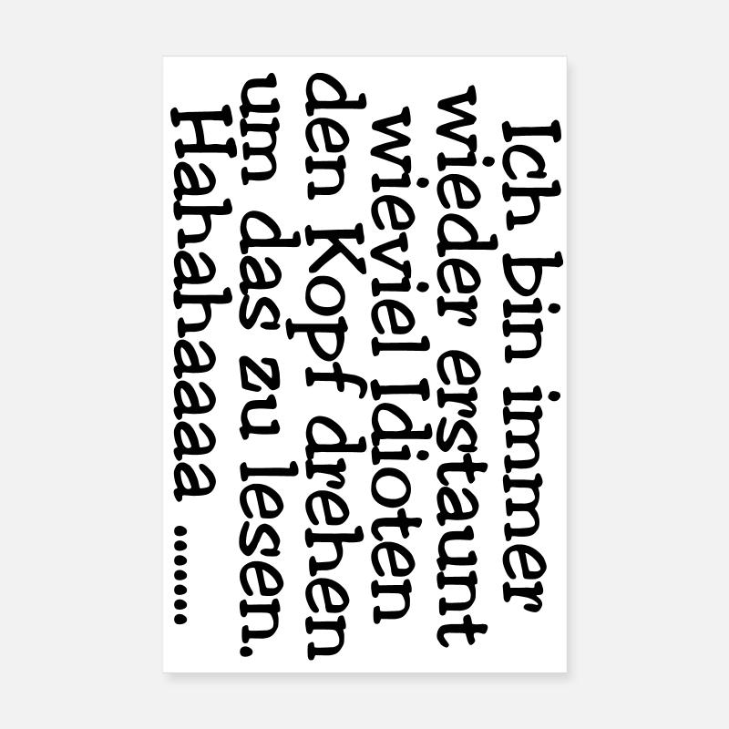 rotation de la tête - idiots Poster 20 x 30 cm
