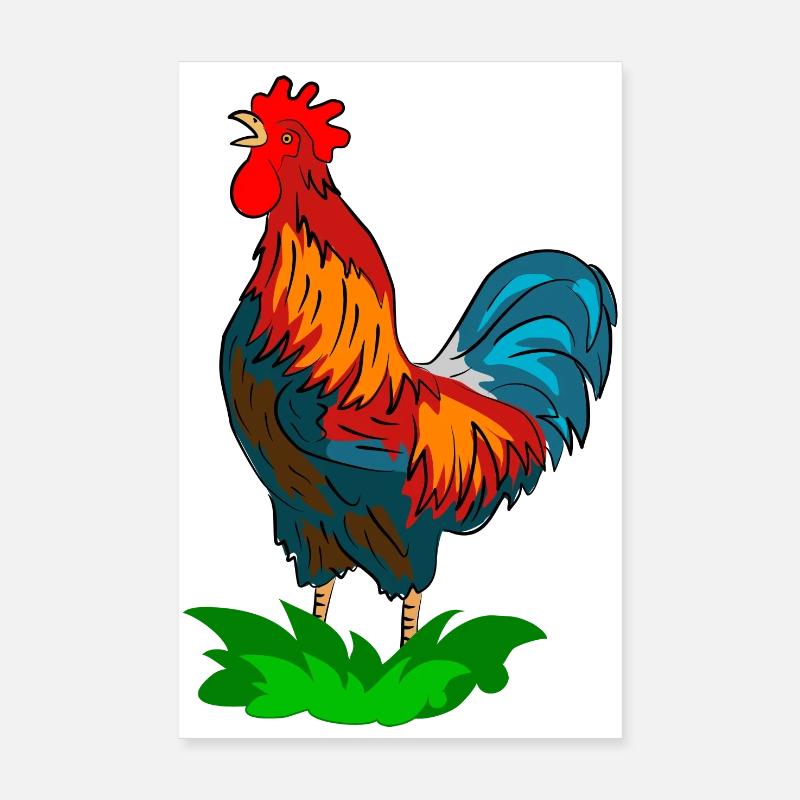 hahn vogel Poster 20x30 cm