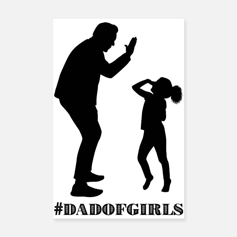Vater von Mädchen Poster 20x30 cm