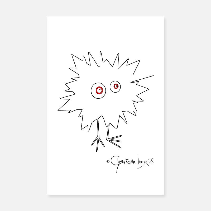 Woolly Beastie flashed © Chyropterum Innoxius Poster 8" x 12" (20x30 cm)