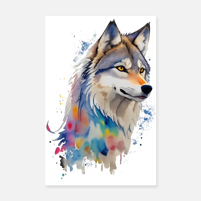 Wolf Poster 20x30 cm