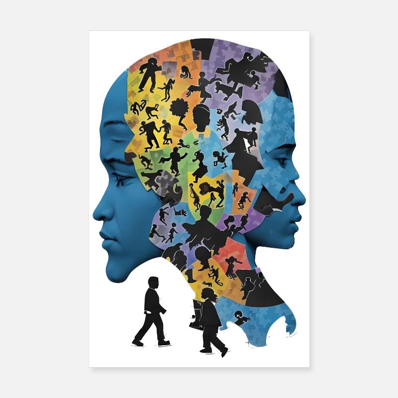 Le puzzle humain Poster 20 x 30 cm