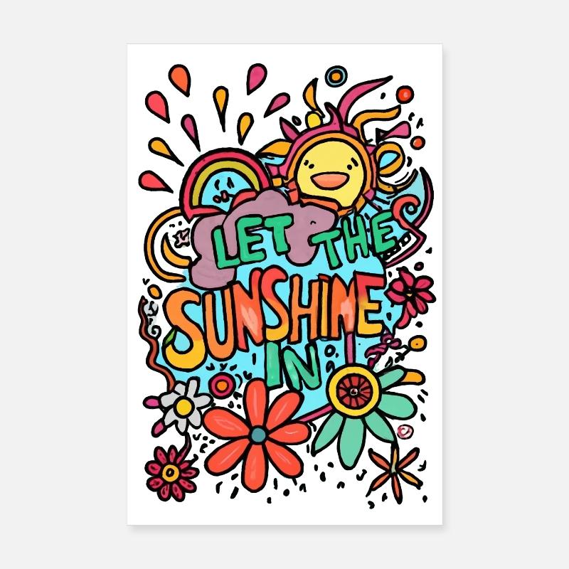 Lass die Sonne herein! Poster 20x30 cm