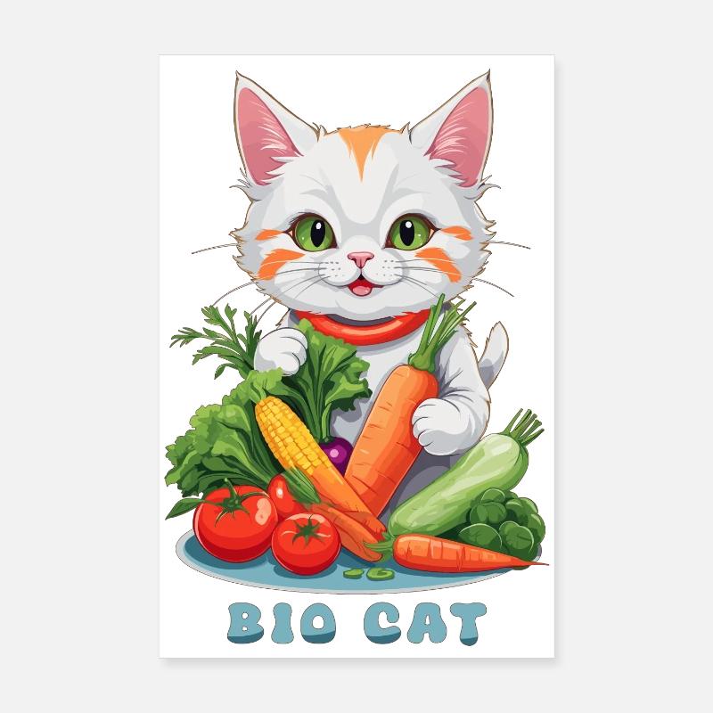 Organic Cat Poster 8" x 12" (20x30 cm)