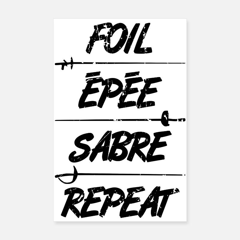 Fechtausrüstung Poster 20x30 cm