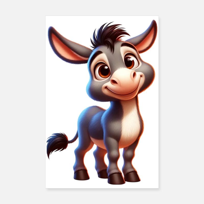 Donkey donkey pacifier mule Poster 8" x 12" (20x30 cm)