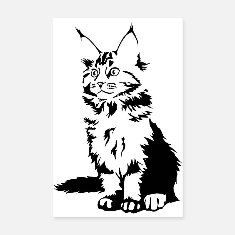 Maine Coon Cat Poster 8" x 12" (20x30 cm)