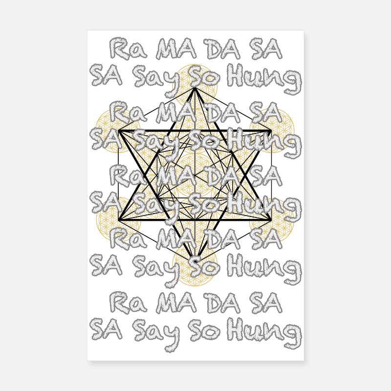 Mantra der Heilung - Poster 20x30 cm - Weiß