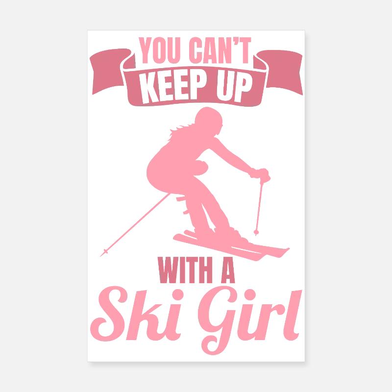 Skieur Poster 20 x 30 cm