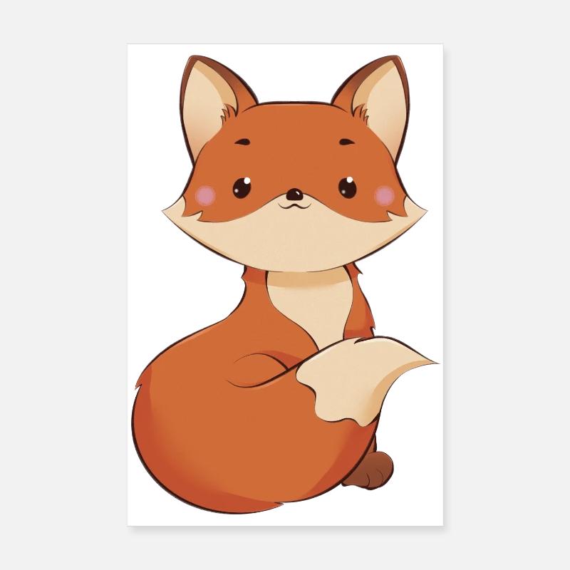 Fox Poster 8" x 12" (20x30 cm)