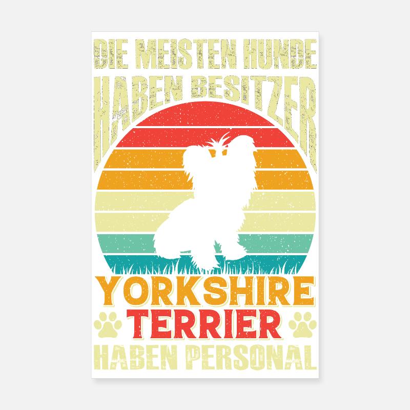 Yorkshire Terrier Hund Geschenke Hundebesitzer Poster 20x30 cm