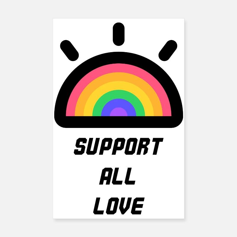 Support All Love Poster 20x30 cm