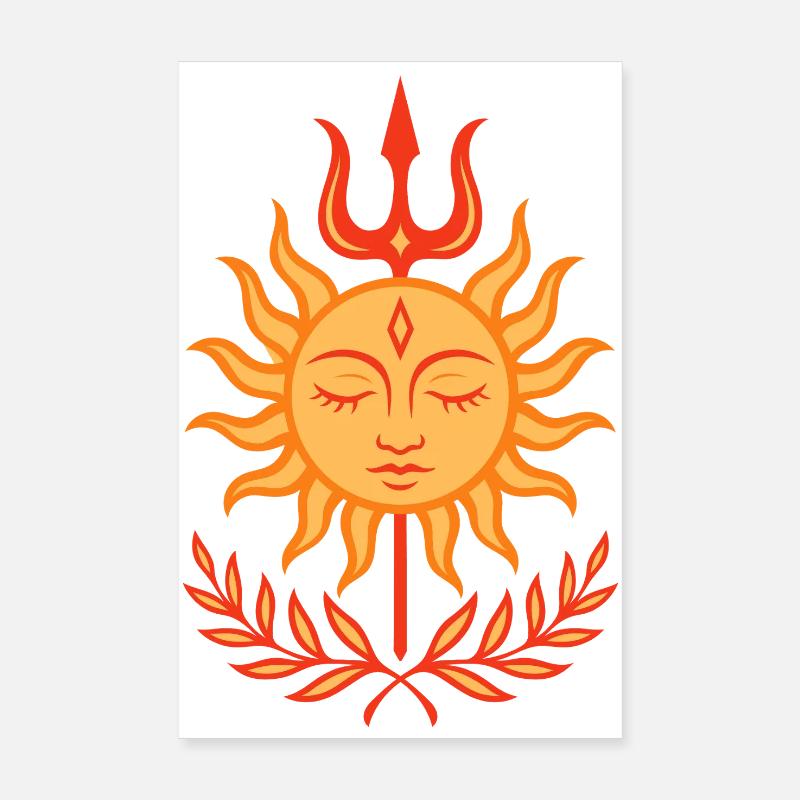 Midsummer Sun & Trishula Poster 8" x 12" (20x30 cm)