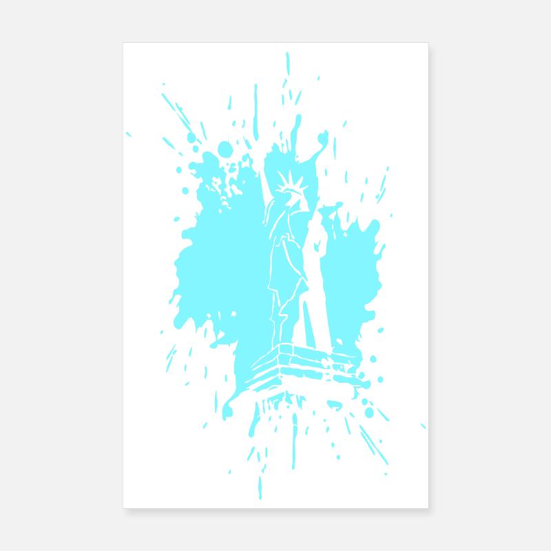 Freiheitsstatue in a Splash > Vectorgraphic Poster 20x30 cm