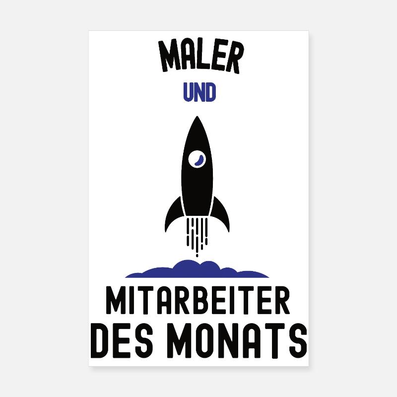 Mitarbeiter des Monats Maler Bester Mann Malerei Poster 20x30 cm