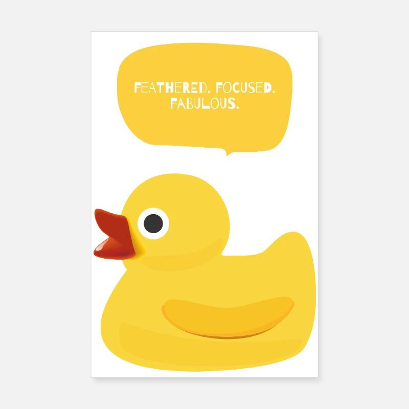 Plumes. Concentré. Fabuleux design de canard Poster 20 x 30 cm