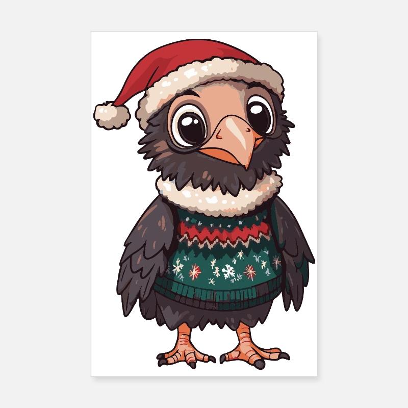 Adler Vogel Weihnachten Poster 20x30 cm