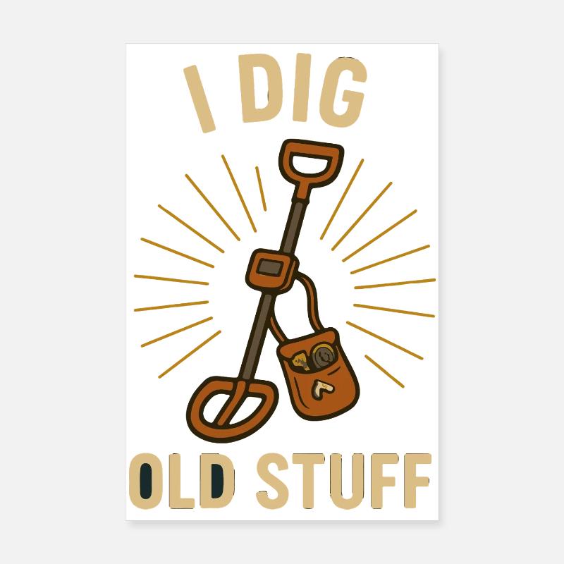 J’aime les vieilles choses Treasure Hunter Fun Poster 20 x 30 cm