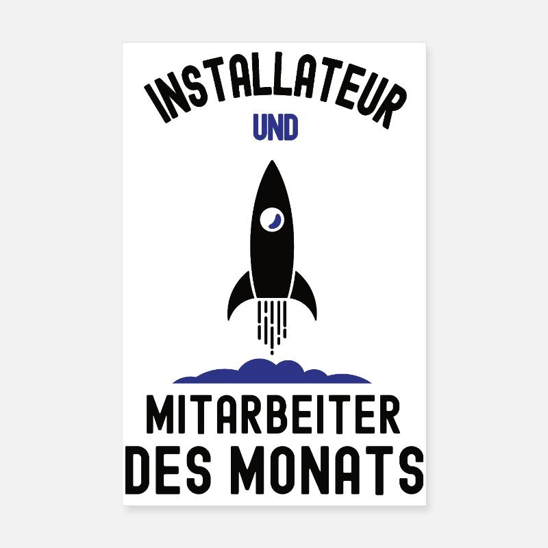 Mitarbeiter des Monats Installateur Bester Mann Poster 20x30 cm
