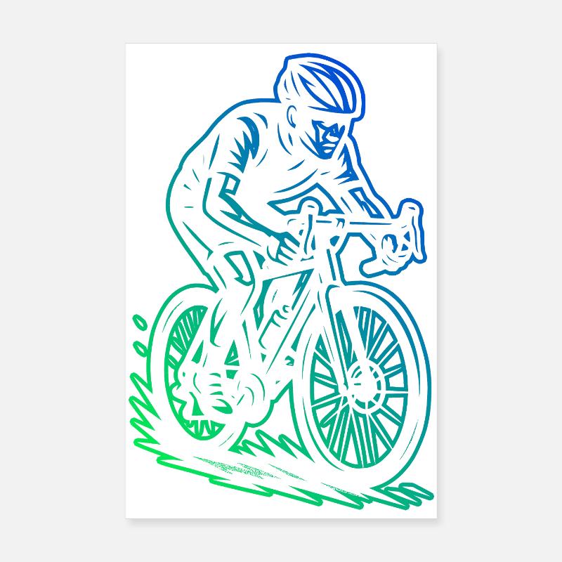 Message clair sur le vélo de route Poster 20 x 30 cm