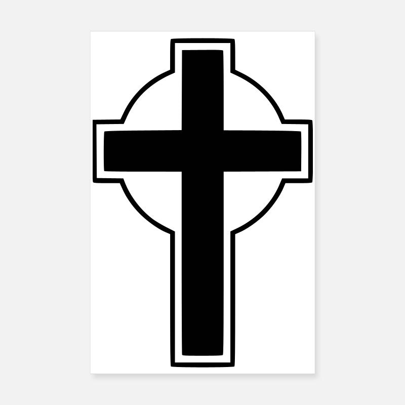 Celtic Cross Faith Symbol Strong Poster 8" x 12" (20x30 cm)