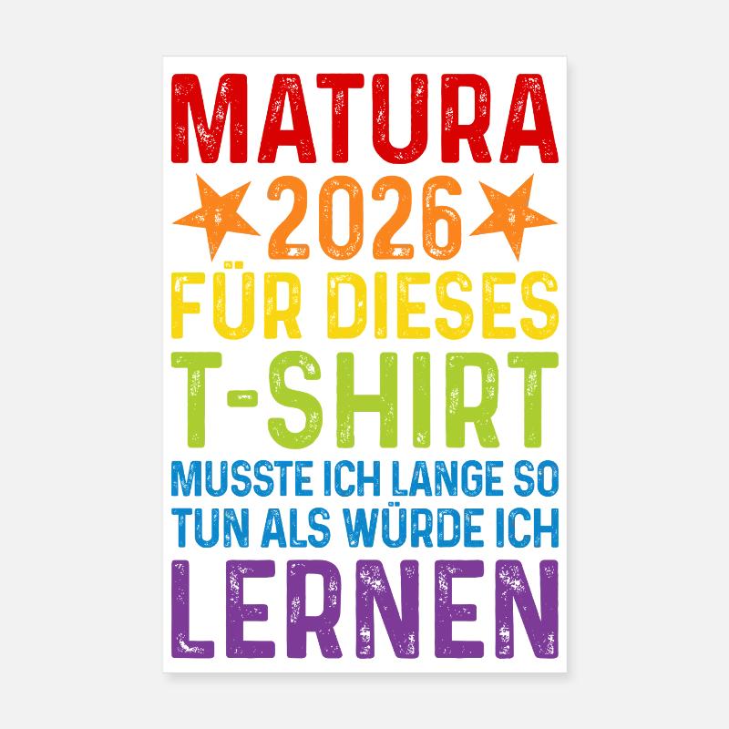 Matura 2026  - Poster 20x30 cm - Weiß
