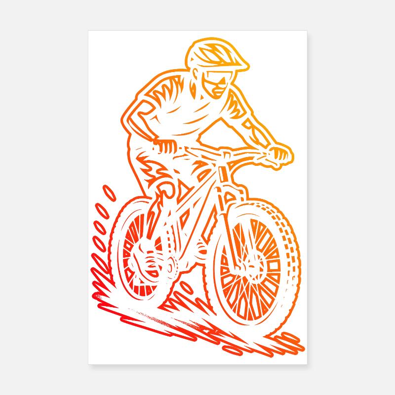 Motif clair de VTT pour chaque jour Poster 20 x 30 cm