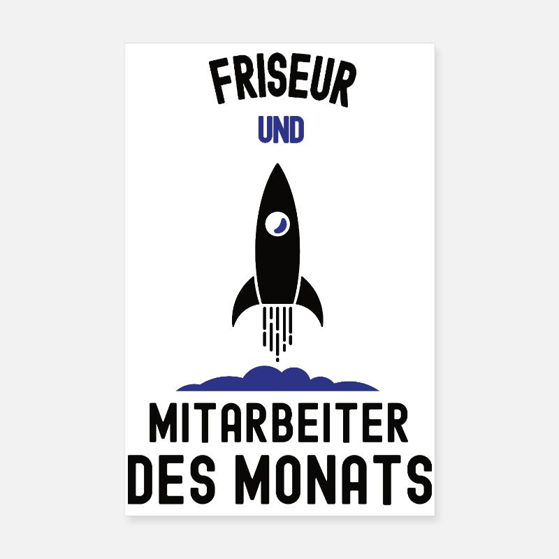 Employé du mois Coiffeur Meilleur Coiffeur Coiffeur Poster 20 x 30 cm