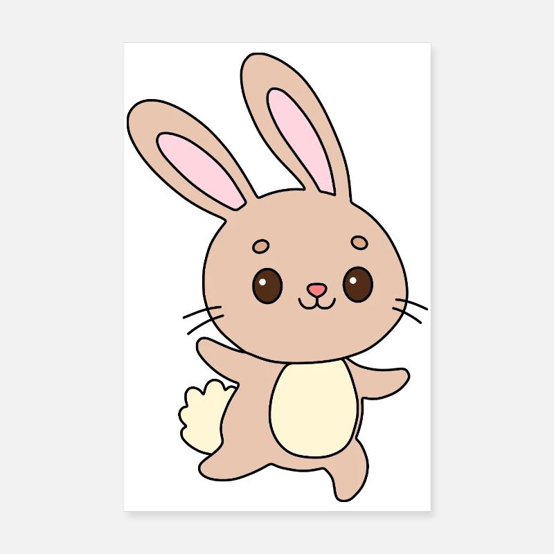 Pastel Bunny Cheer Poster 20 x 30 cm