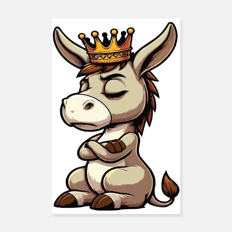 Donkey Donkey Donkey Holder Muli Long-Eared Donkey Muli Poster 8" x 12" (20x30 cm)