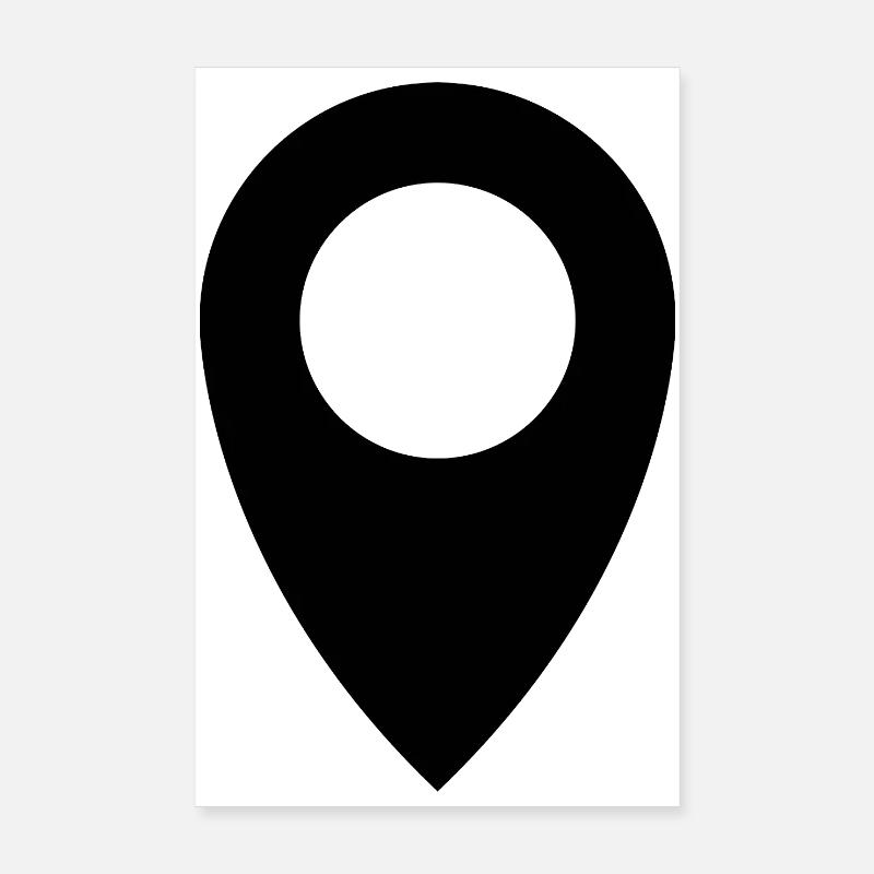 Goupille de localisation Poster 20 x 30 cm