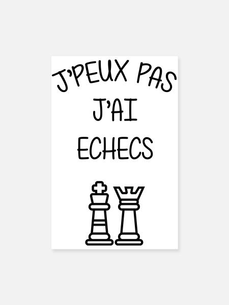 Ich kann keinen Schach-Humor-Club haben - Poster 20x30 cm - Weiß - Vorne