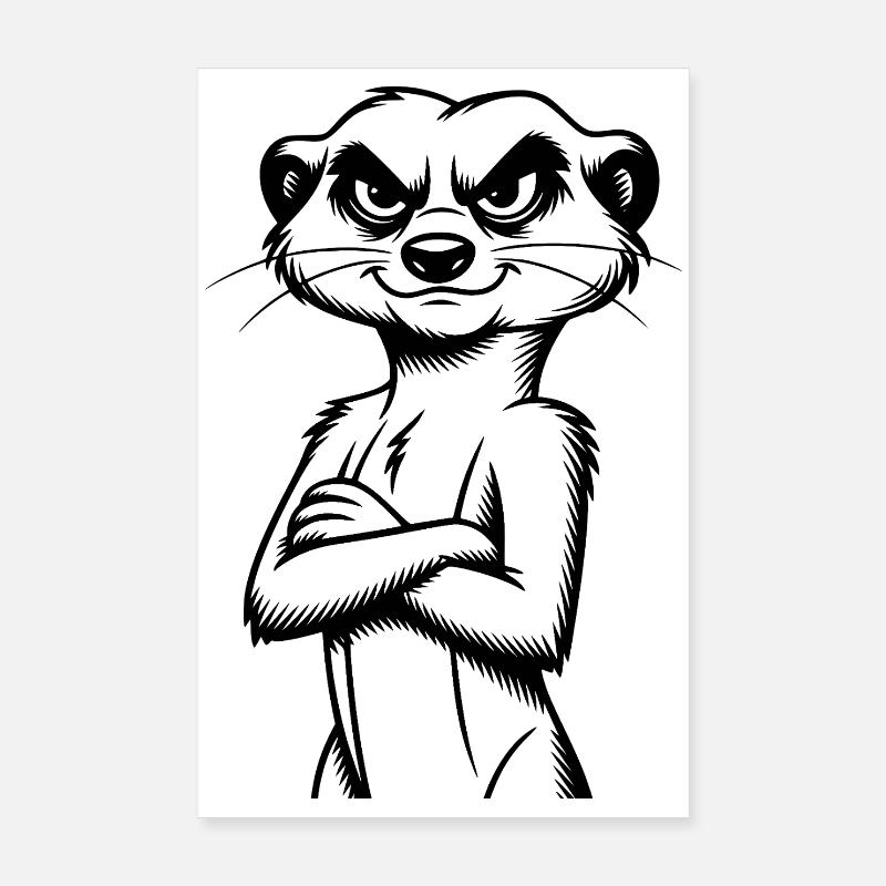 Erdmännchen Poster 20x30 cm