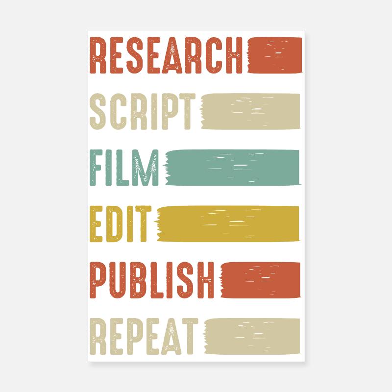 Videoeditor Content Creator Vlogger Streamer Poster 20x30 cm