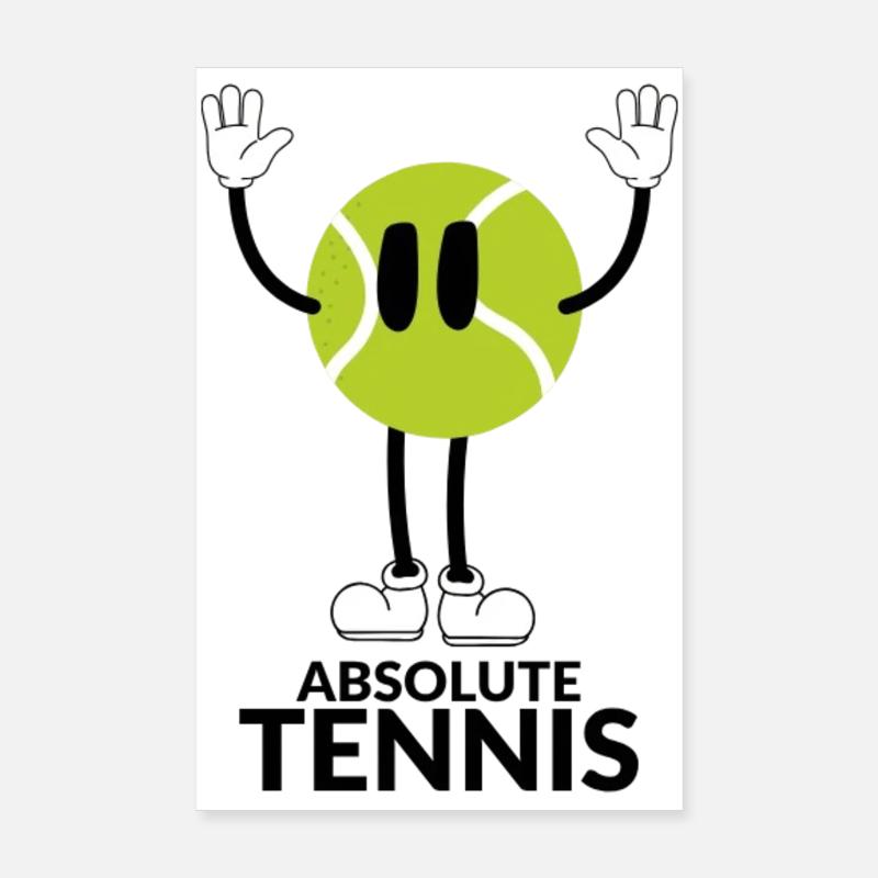 Absolute Tennis - Poster 20 x 30 cm - blanc