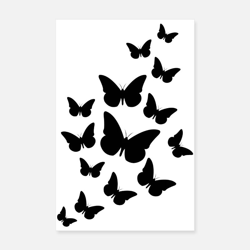 Papillons qui volent Poster 20 x 30 cm