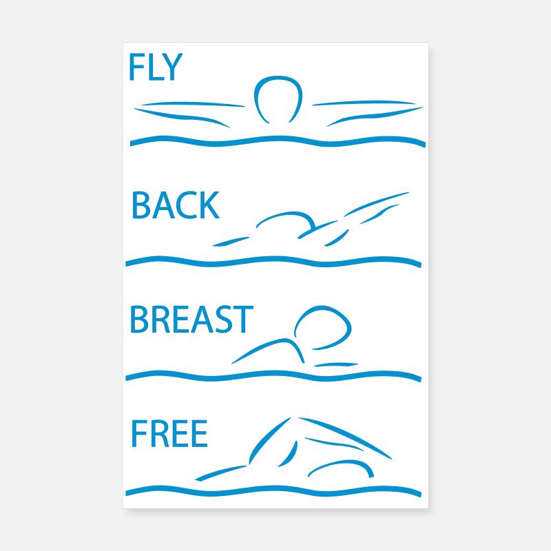 swim Poster 8" x 12" (20x30 cm)