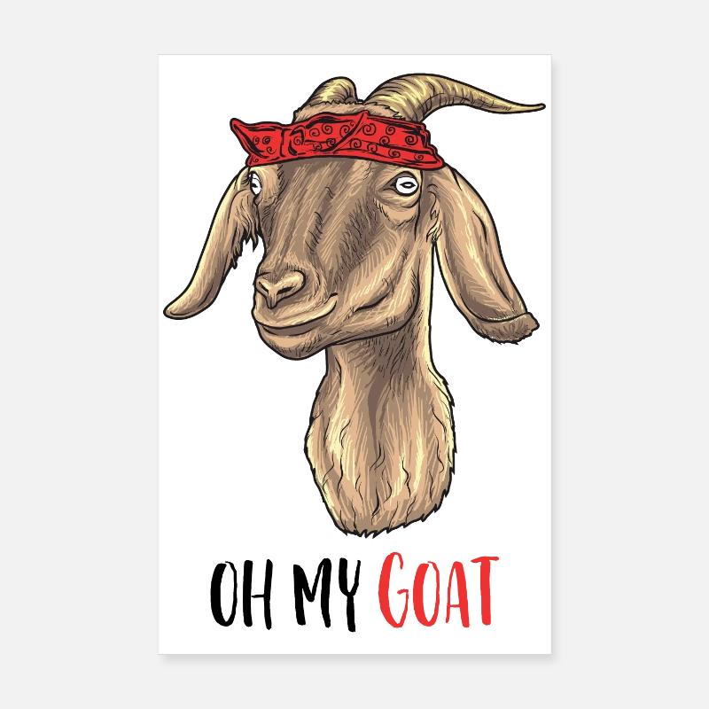Oh ma chèvre - Oh mon Dieu Poster 20 x 30 cm